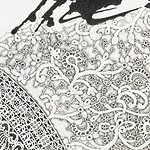Aric Obrosey, Painting and Lace VI detail 2