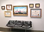 Jean Lowe, George Nelson Sling Sofa with diplomas