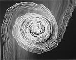 Maureen McQuillan, Untitled Photogram (Small Double Spiral/Clockwise)