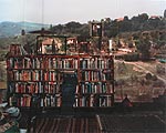 Abelardo Morell, Camera Obscura: View of Landscape Outside of Florence in Room with Bookcase RDR10010