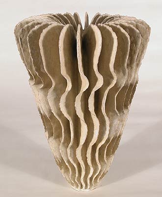 Tower Form, White Crackle Matte Glaze