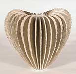 Ursula Morley Price, Heart Form, Matte White Crackle Glaze