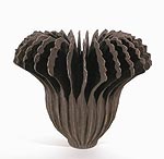 Ursula Morley Price, Brown Flange Vase Fountain Form
