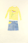 Julie Allen, Yellow Stripes with Jean Skirt