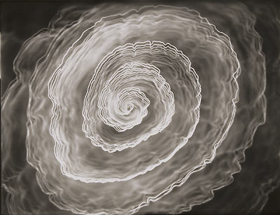 Untitled Photogram (Small Spiral/Counterclockwise)