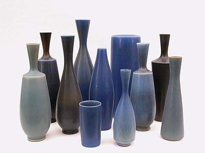 Eleven unique ceramic vessels