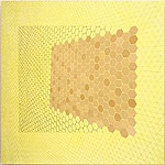 Sara Eichner, Hexagon Intersection (Tan on Yellow)