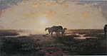 Stephen Hannock, Montana Mesa with Mustangs at Dawn